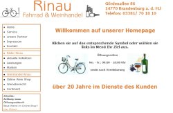 Wein- und Fahrradhandel Rinau Brandenburg / Havel