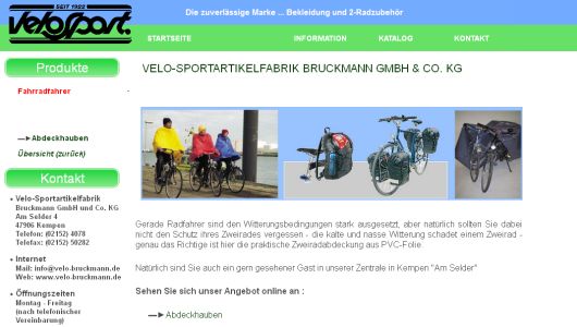 Velo-Sportartikelfabrik Bruckmann GmbH & Co. KG Kempen