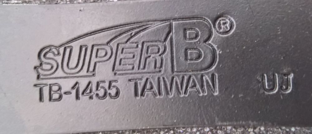 Logo des Fahrradwerkzeug-Herstellers Super B mit Sitz in Taiwan