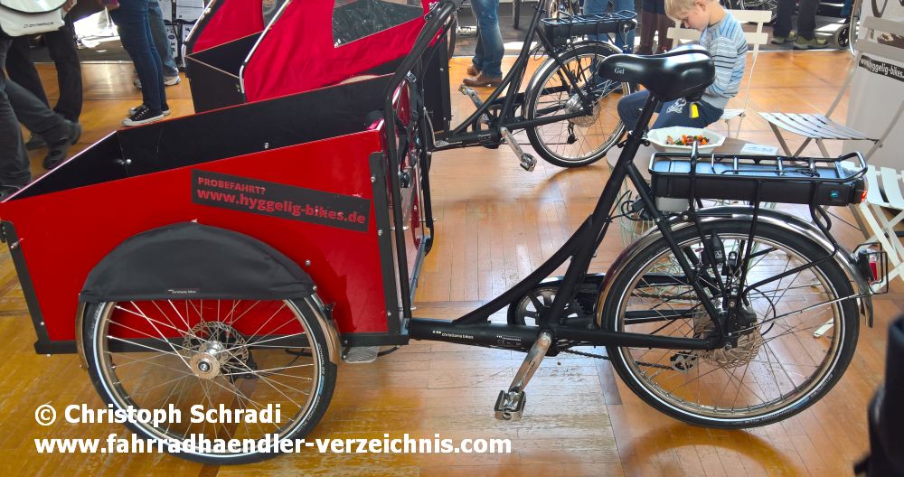 Fahrrad zum Kindertransport mit elektrischer Unterstützung