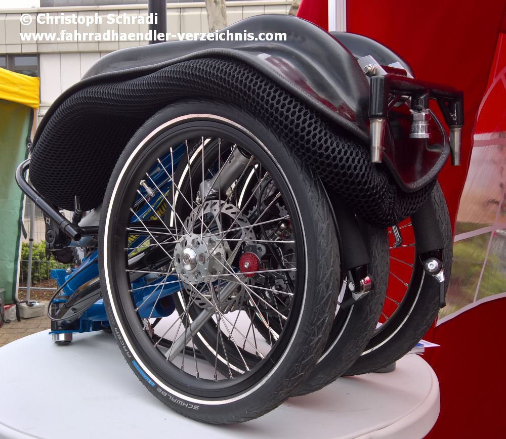 Spezialradmesse 2016 Germersheim kompakt faltbares Trike der Firma Trident Trikes