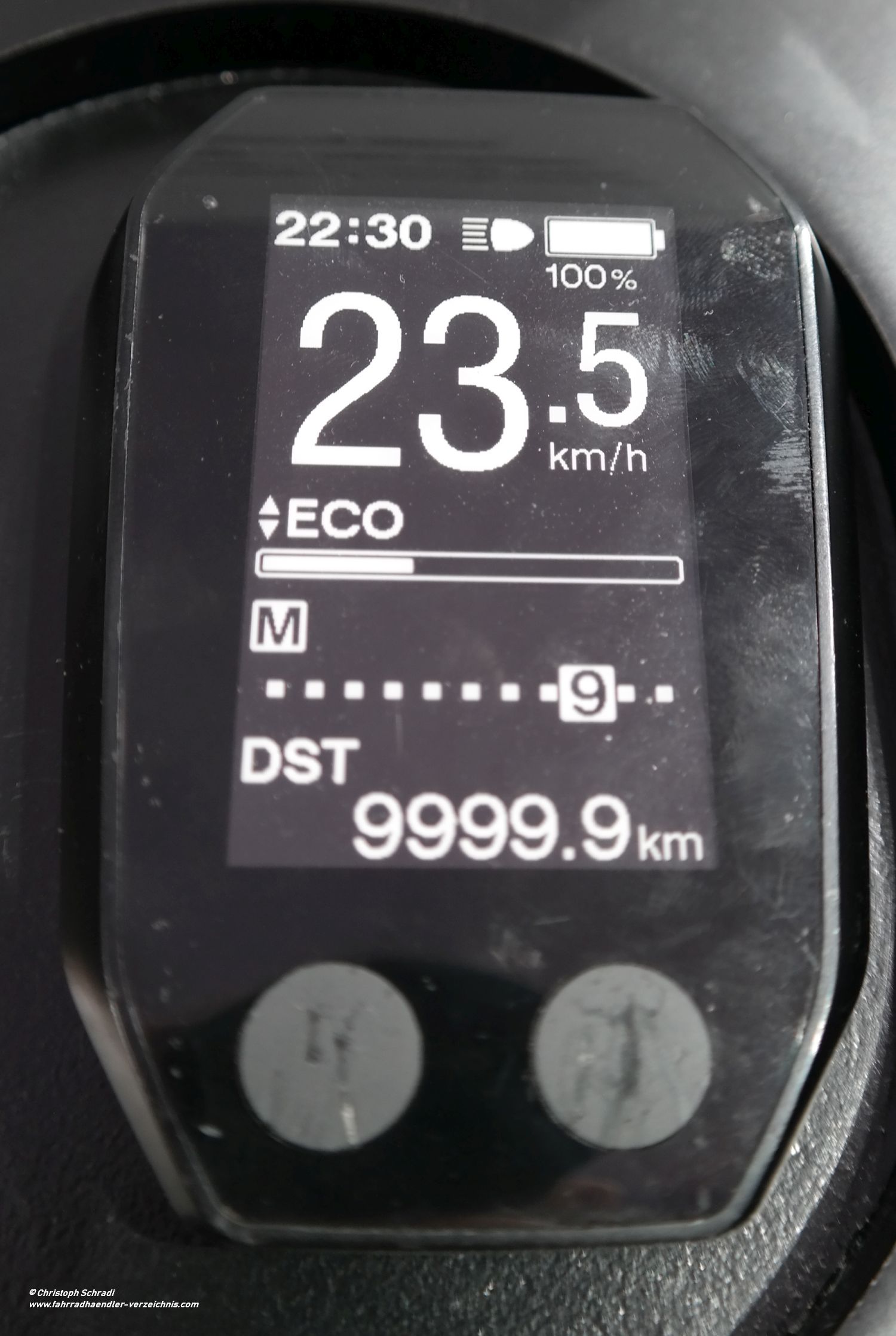 Das Display des Steps E6000 Antriebs von Shimano für Citybikes und Trekkingräder